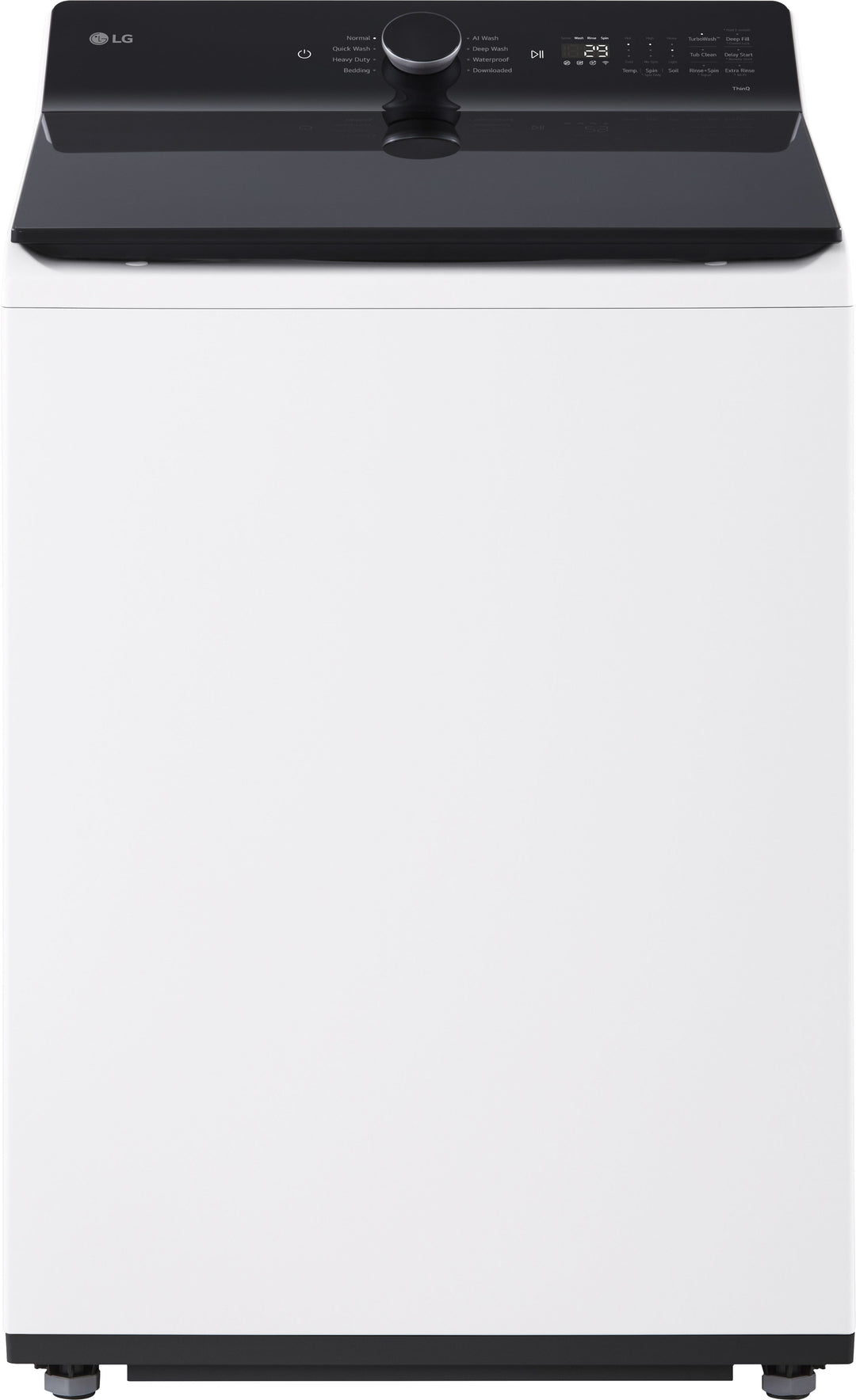 LG - 5.5 Cu. Ft. High Efficiency Smart Top Load Washer with EasyUnload - Alpine White_0