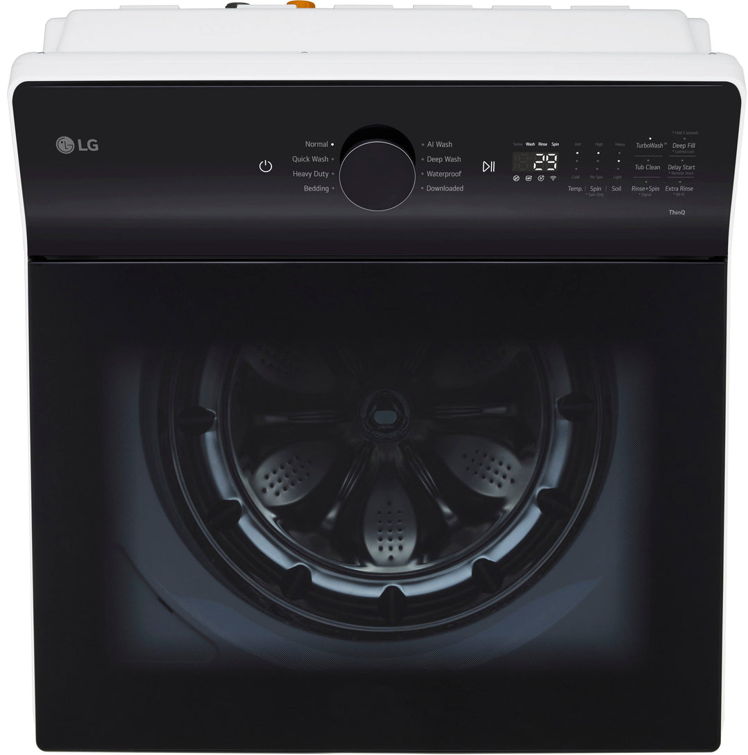 LG - 5.5 Cu. Ft. High Efficiency Smart Top Load Washer with EasyUnload - Alpine White_2