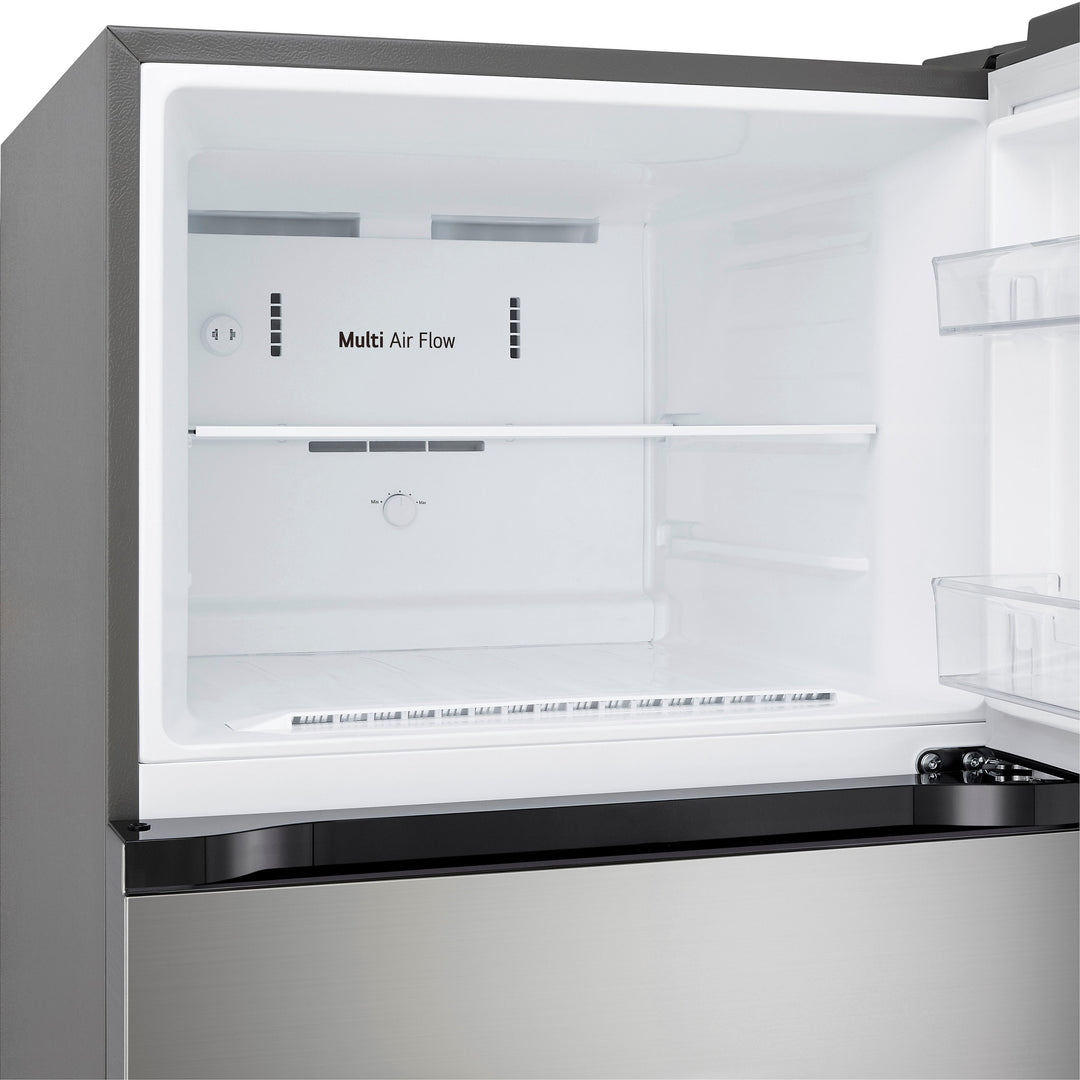 LG - 17.5 Cu. Ft. Top Freezer Refrigerator with Reversible Doors - Stainless Steel_12