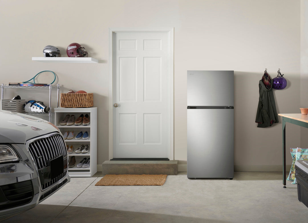 LG - 17.5 Cu. Ft. Top Freezer Refrigerator with Reversible Doors - Stainless Steel_9