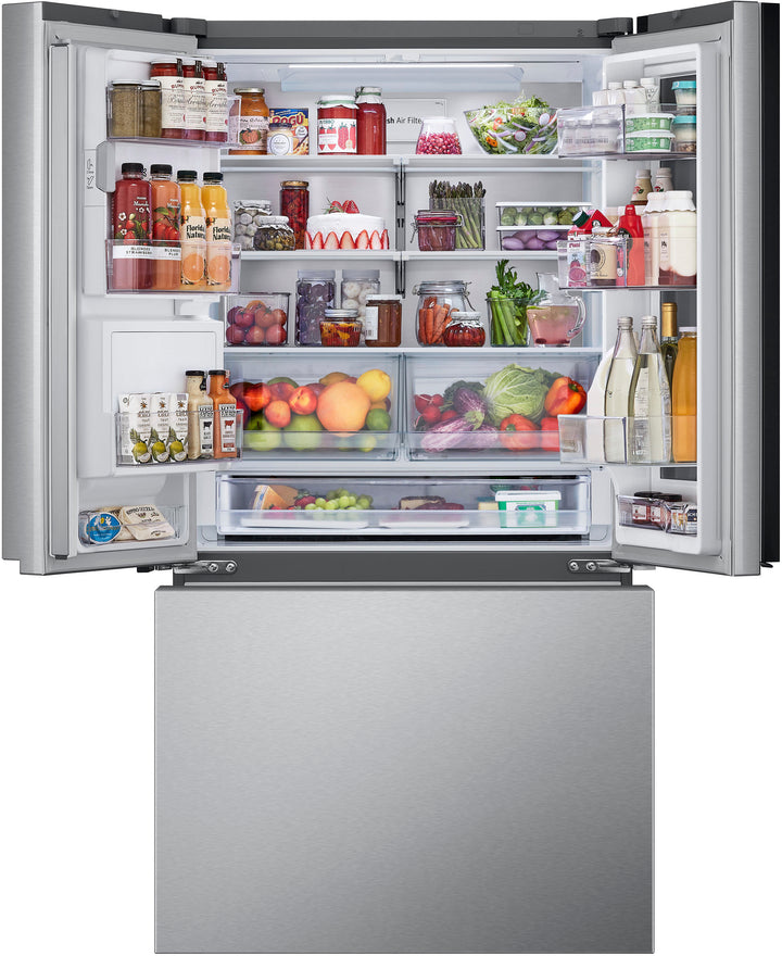 LG - 30.7 cu ft 3 Door French Door Refrigerator with Instaview - Stainless Steel_2