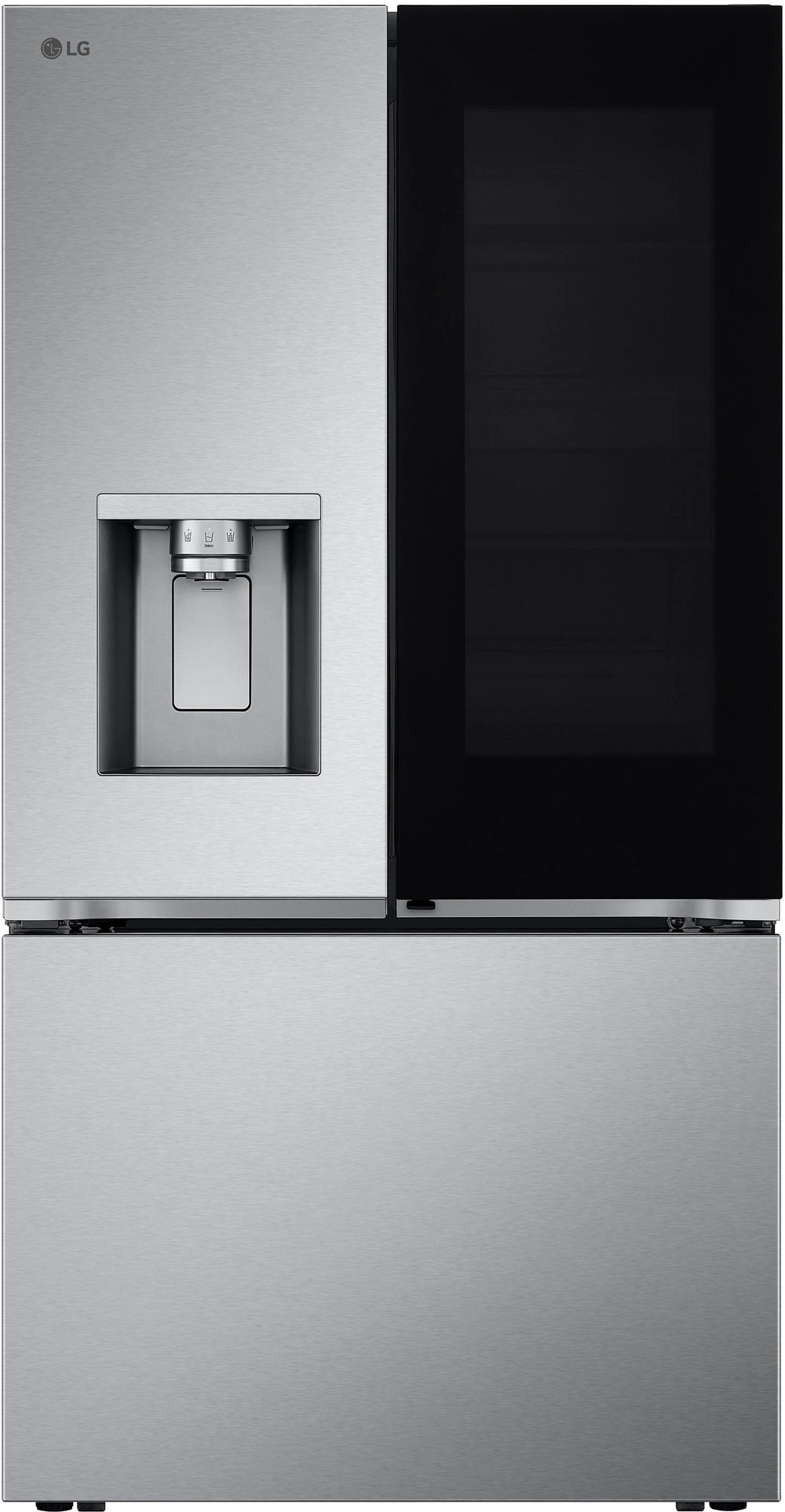 LG - 30.7 cu ft 3 Door French Door Refrigerator with Instaview - Stainless Steel_1