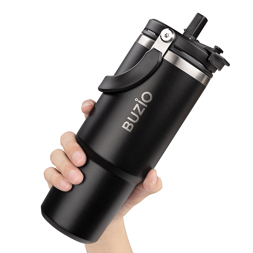 Buzio - 30oz Tumbler water bottle with Handle - Black_8