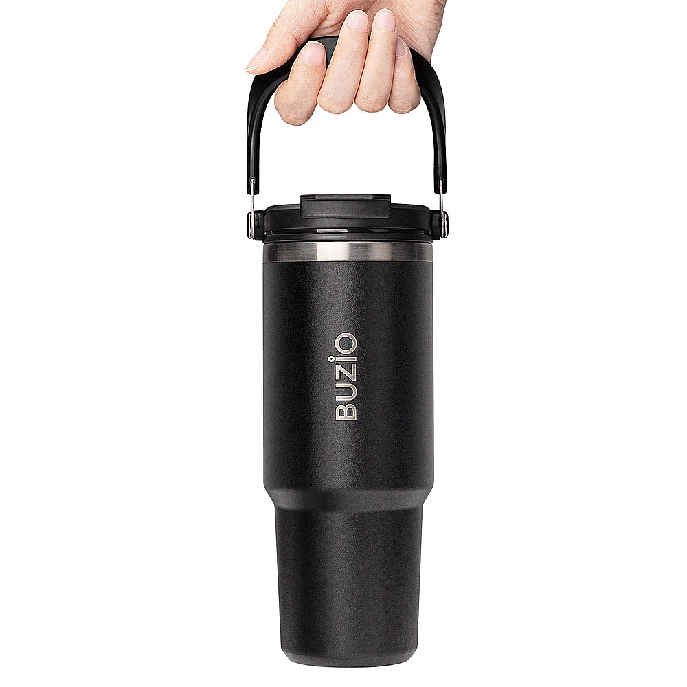 Buzio - 30oz Tumbler water bottle with Handle - Black_7