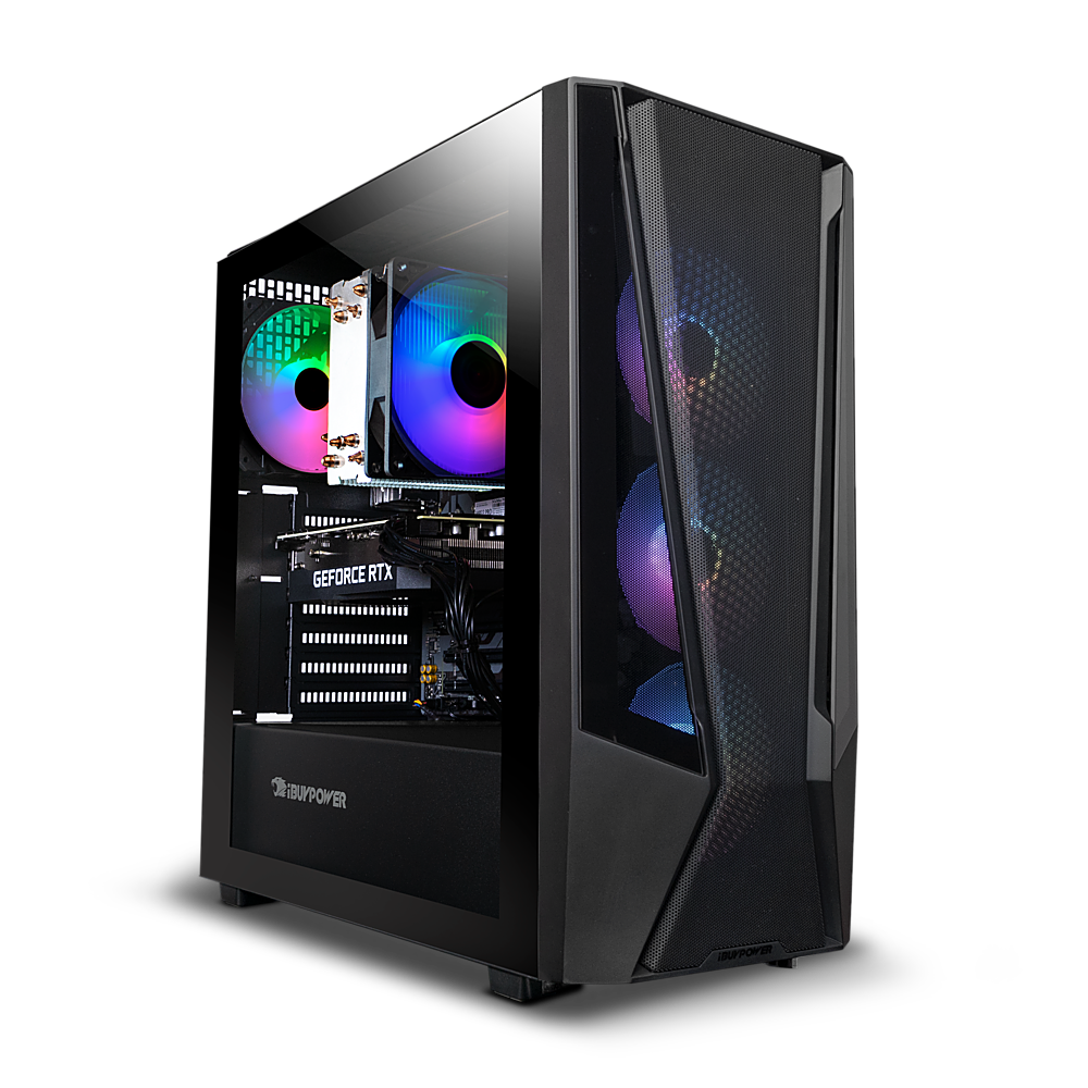 iBUYPOWER Trace 7 Mesh Gaming Desktop PC - AMD Ryzen 7 5700 - NVIDIA GeForce RTX 4060 8GB - 16GB DDR4 RGB - 1TB NVMe - Black_1