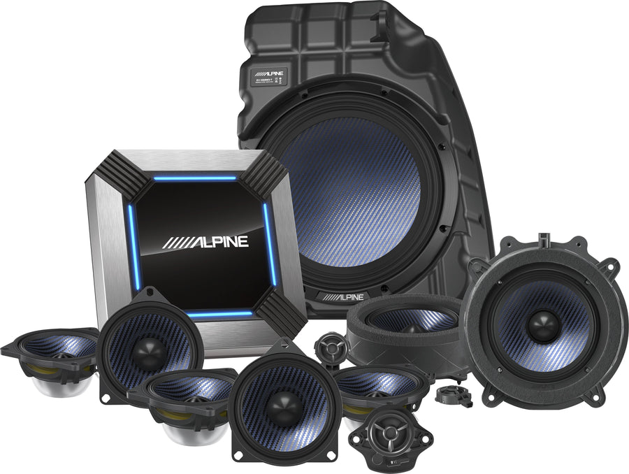 Alpine - 11-Speaker Complete Sound System Upgrade for 2018-2021 Tesla Model 3 - Black_0