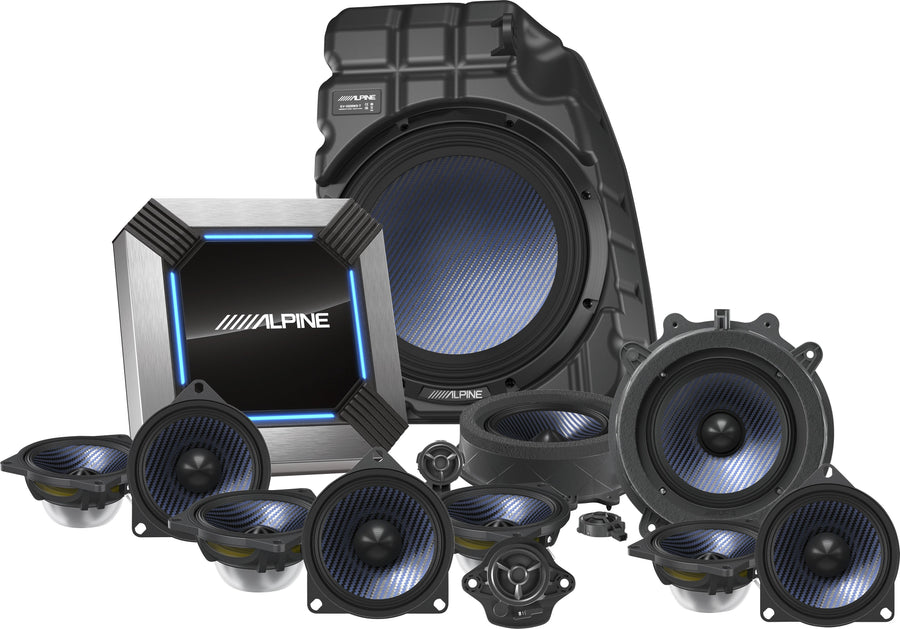 Alpine - 13-Speaker Complete Sound System Upgrade for 2022-up Tesla Model 3 with Factory Premium Audio - Black_0