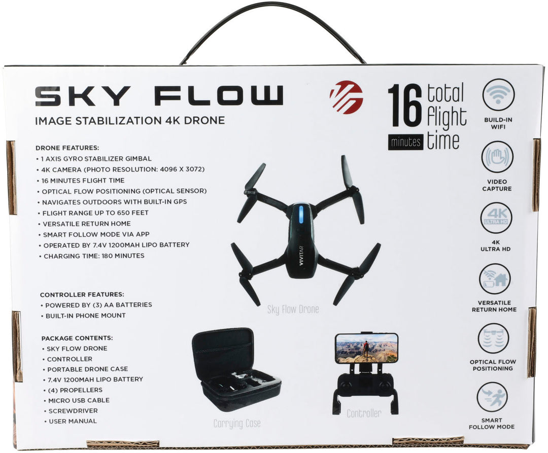 Vivitar - Sky Hawk 4K Drone with Built-in Wifi - Black_11