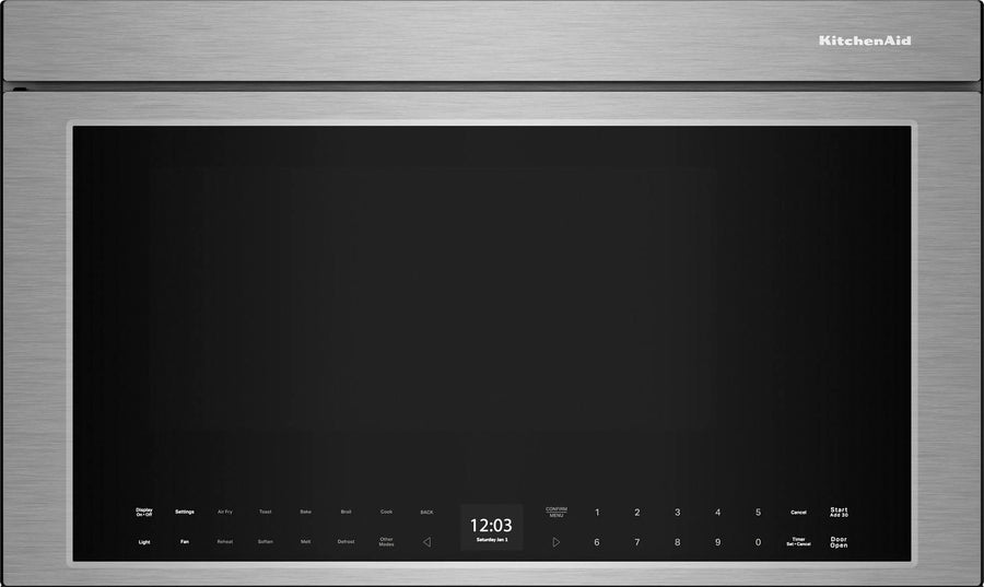 KitchenAid - 1.1 Cu. Ft. Convection Flush Built-In Over-the-Range Microwave with Air Fry Mode - Stainless Steel_0