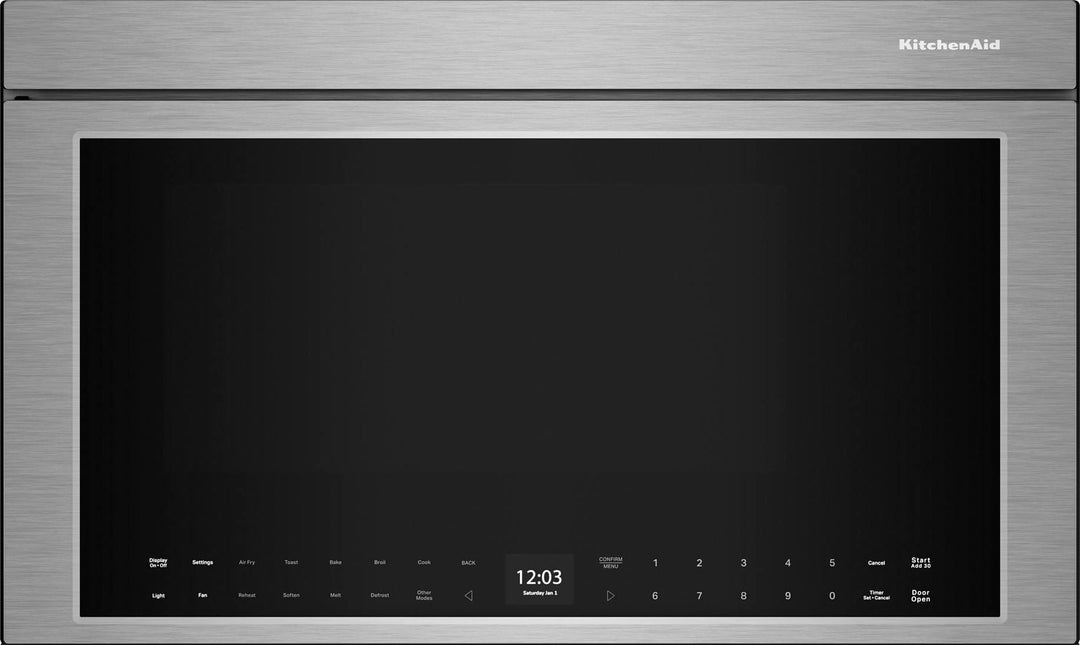 KitchenAid - 1.1 Cu. Ft. Convection Flush Built-In Over-the-Range Microwave with Air Fry Mode - Stainless Steel_0