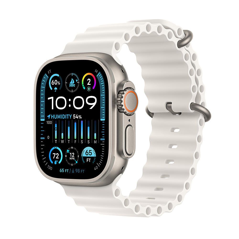 Apple Watch Ultra 2 GPS + Cellular 49mm Titanium Case with White Ocean Band - Titanium_0