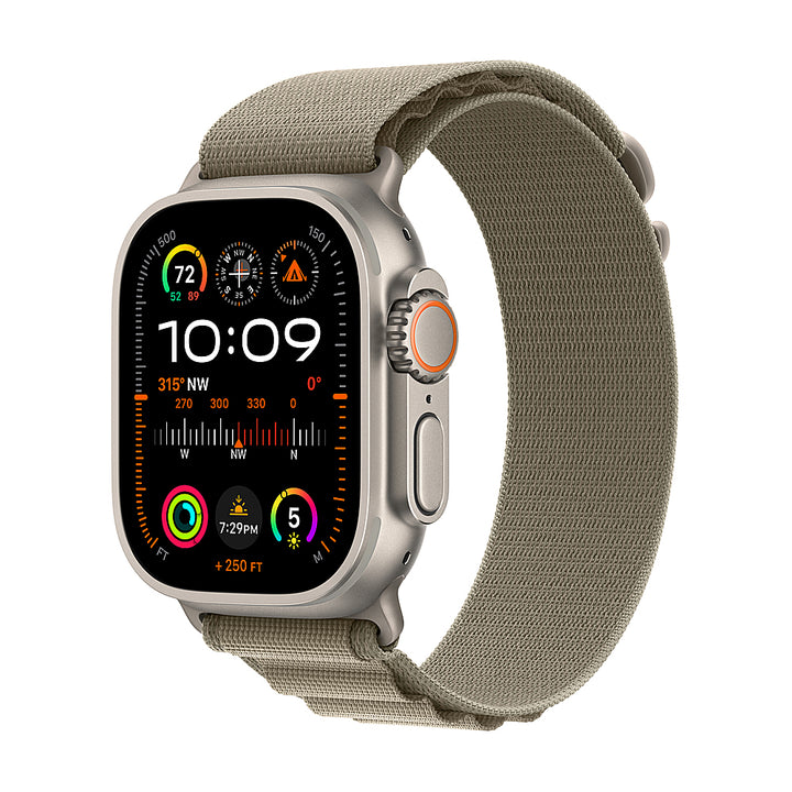 Apple Watch Ultra 2 GPS + Cellular 49mm Titanium Case with Olive Alpine Loop  (Large) - Titanium_0