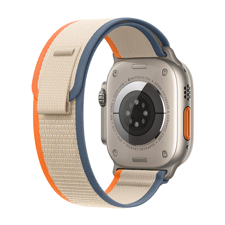 Apple Watch Ultra 2 GPS + Cellular 49mm Titanium Case with Orange/Beige Trail Loop  (Small/Medium) - Titanium_1