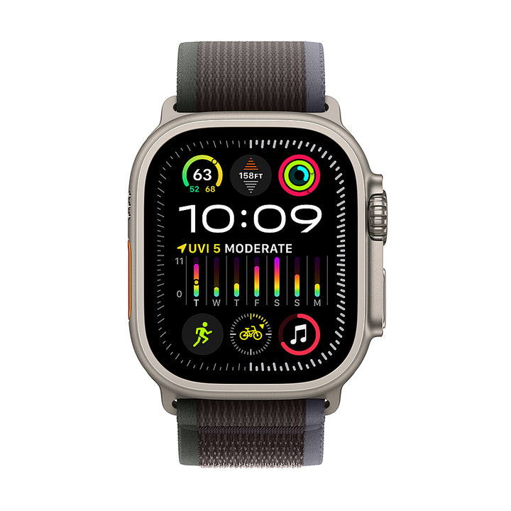 Apple Watch Ultra 2 GPS + Cellular 49mm Titanium Case with Blue/Black Trail Loop  (Small/Medium) - Titanium_6