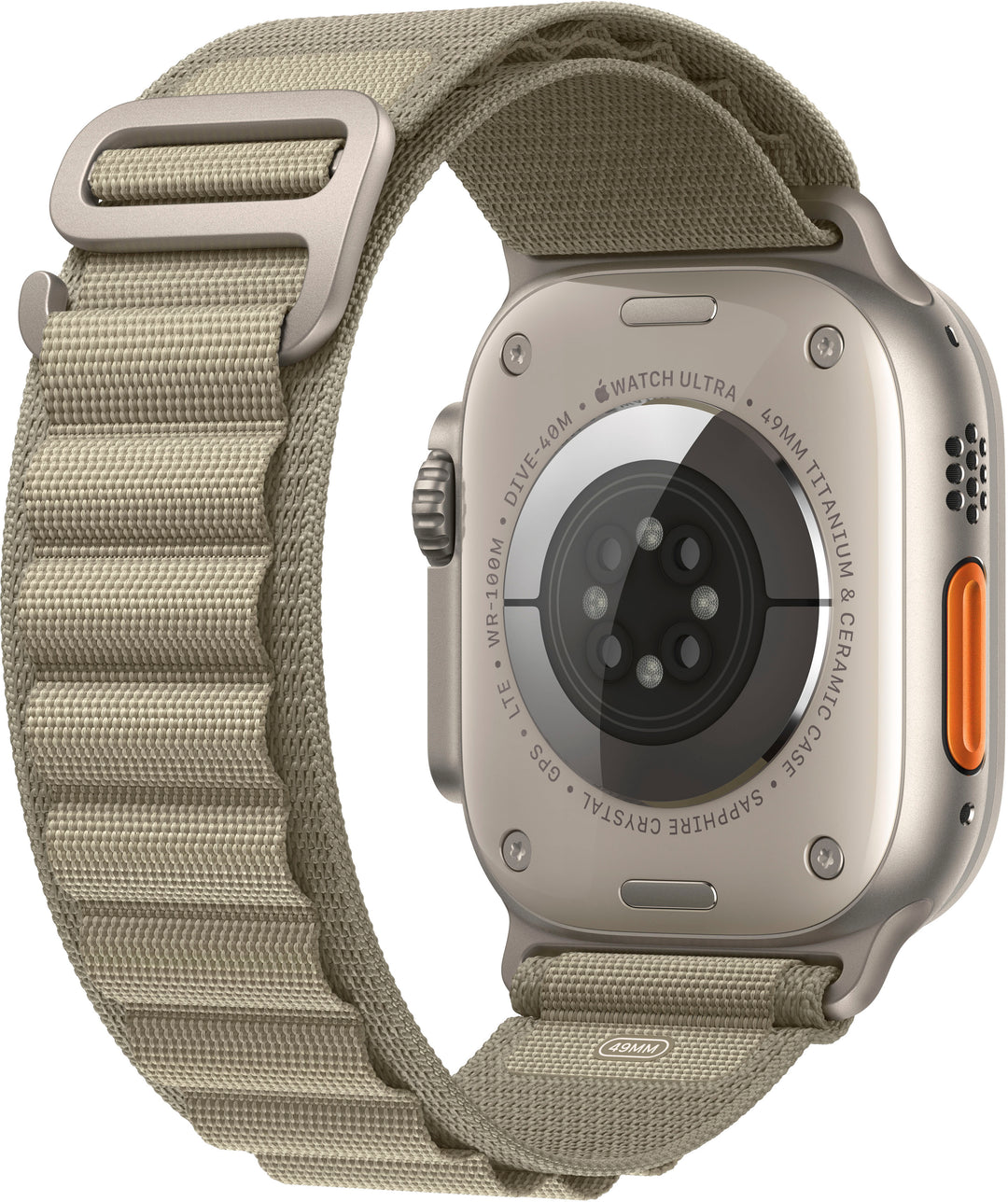 Apple Watch Ultra 2 GPS + Cellular 49mm Titanium Case with Olive Alpine Loop  (Medium) - Titanium (AT&T)_1