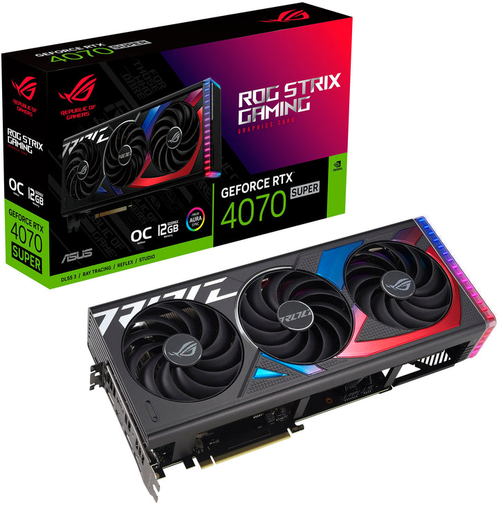 ASUS -  ROG Strix NVIDIA GeForce RTX 4070 SUPER Overclocked 12GB GDDR6X PCI Express 4.0 Graphics Card - Black_2