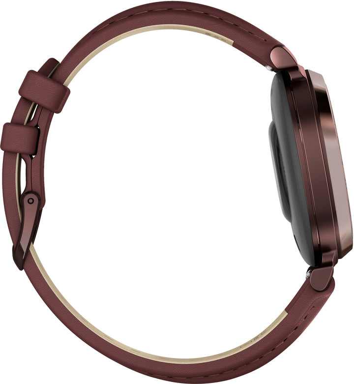 Garmin - Lily 2 Classic Smartwatch 34 mm Anodized Aluminum - Dark Bronze with Mulberry Leather Band_5