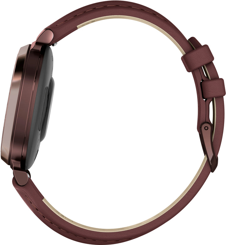 Garmin - Lily 2 Classic Smartwatch 34 mm Anodized Aluminum - Dark Bronze with Mulberry Leather Band_4