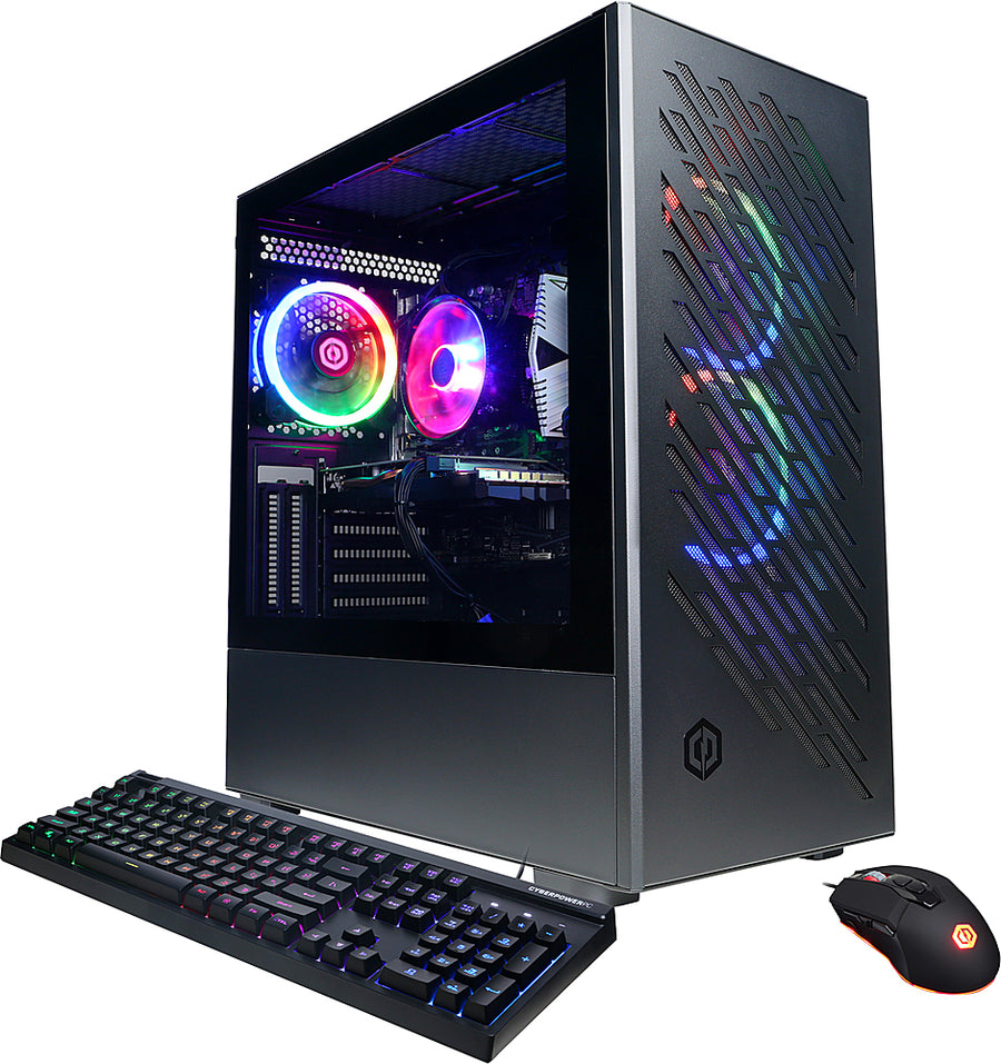 CyberPowerPC - Gamer Master Gaming Desktop - AMD Ryzen 7 8700G - 16GB Memory - NVIDIA GeForce RTX 4060 8GB - 2TB SSD - Black_0