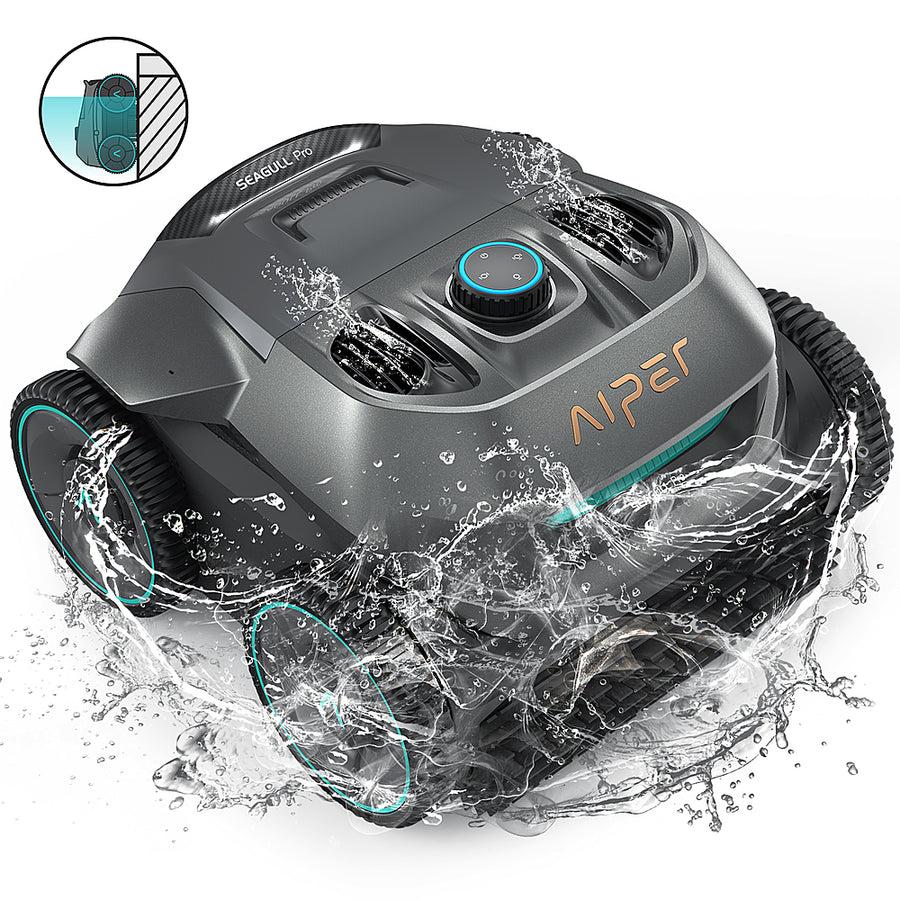 Aiper - SG Pro for In-ground Pools 1600sq.ft, 80GPM Suction Power Cordless Robotic Pool Vacuum - Gray_0