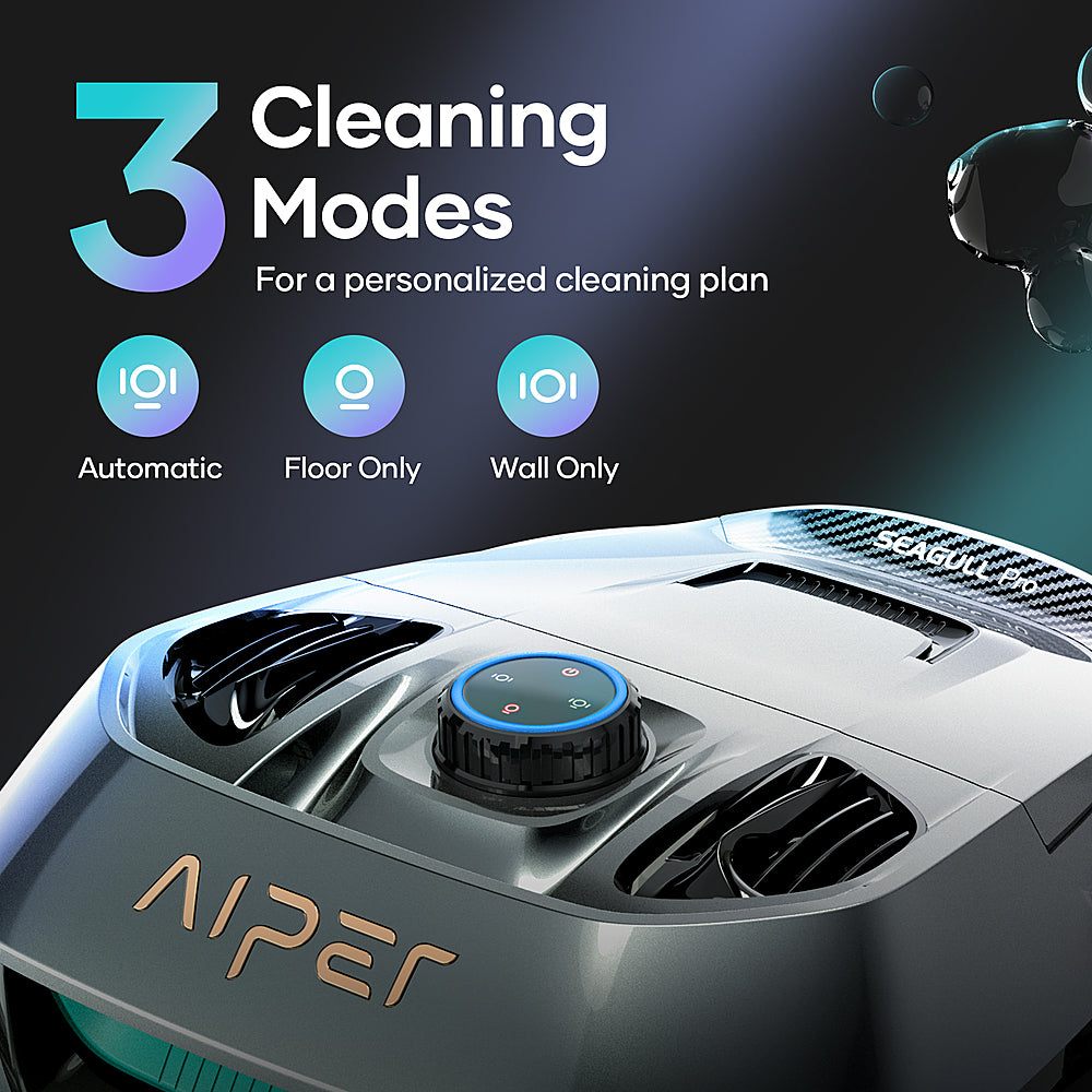 Aiper - SG Pro for In-ground Pools 1600sq.ft, 80GPM Suction Power Cordless Robotic Pool Vacuum - Gray_1