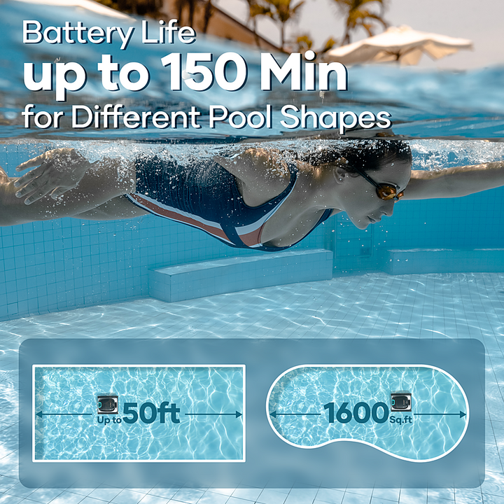 Aiper - Scuba N1 Cordless Robotic Pool Cleaner for In-Ground Pools up to 1600sq.ft, Automatic Pool Vacuum, Lasts 150 Mins - White_7