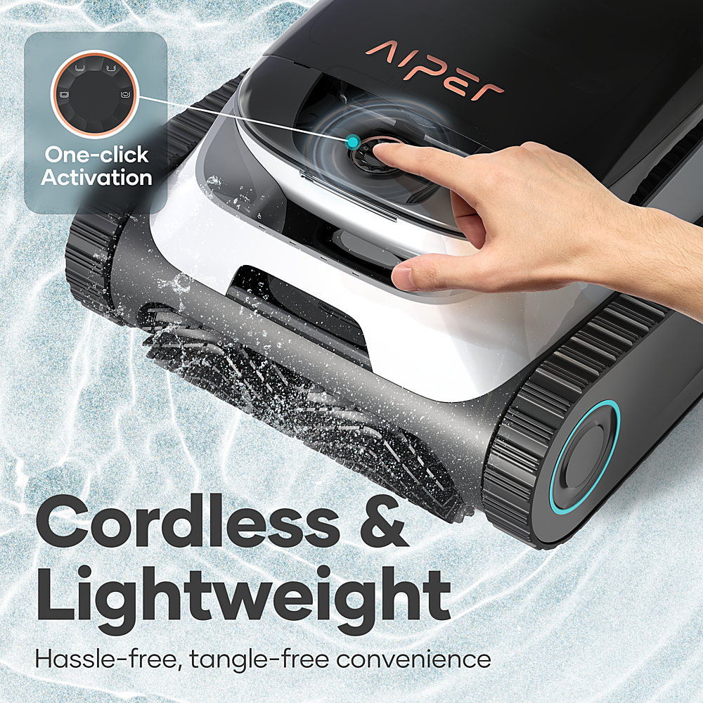 Aiper - Scuba N1 Cordless Robotic Pool Cleaner for In-Ground Pools up to 1600sq.ft, Automatic Pool Vacuum, Lasts 150 Mins - White_8