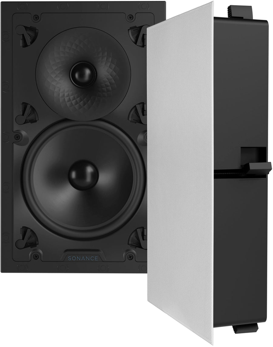 Sonance - VX82 RECTANGLE - Visual Experience Series 8" Large Rectangle 2-Way Speakers (Pair) - Paintable White_0