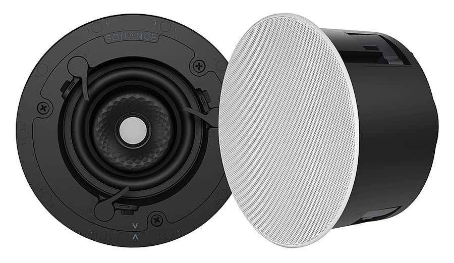 Sonance - VX46R - Visual Experience Series 4" Small Round 2-Way Speakers (Pair) - Paintable White_0
