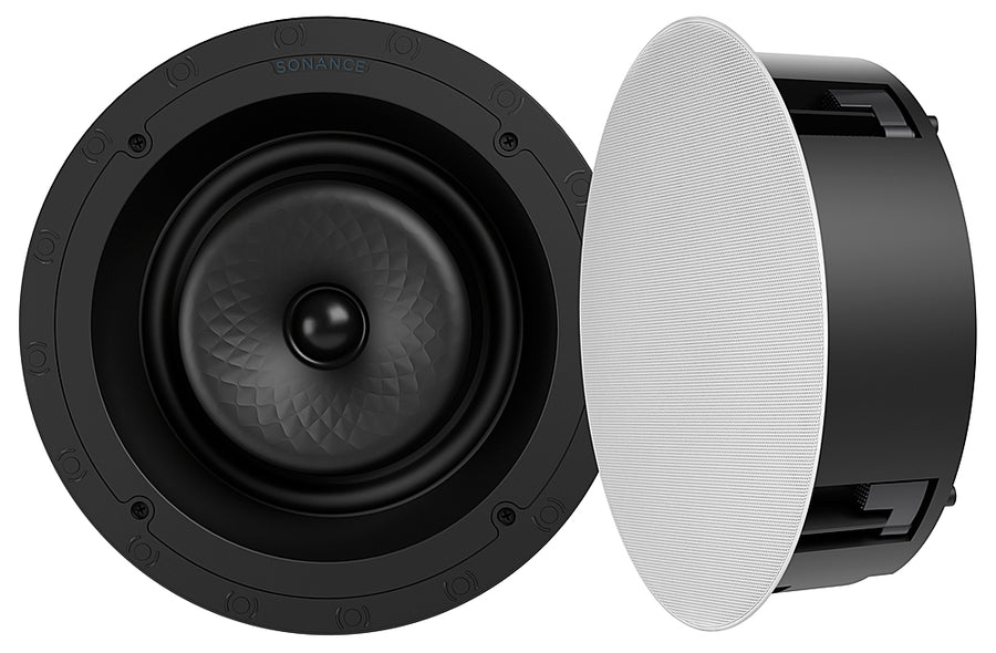 Sonance - VX80R - Visual Experience Series 8" Large Round 2-Way Speakers (Pair) - Paintable White_0