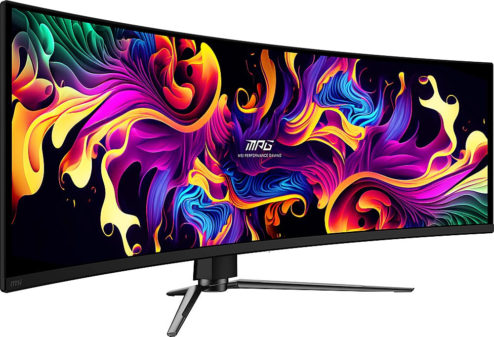 MSI - MPG491CQPQDOLED 49" OLED Curved DQHD 144Hz 0.03ms FreeSyncPremium Gaming Monitor with HDR400 (DisplayPort, HDMI, USB) - Black_2