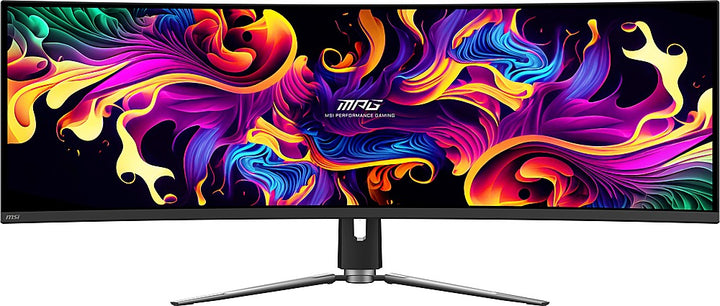 MSI - MPG491CQPQDOLED 49" OLED Curved DQHD 144Hz 0.03ms FreeSyncPremium Gaming Monitor with HDR400 (DisplayPort, HDMI, USB) - Black_0
