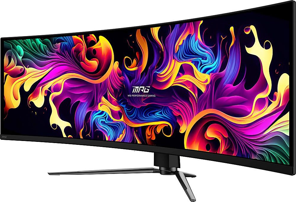 MSI - MPG491CQPQDOLED 49" OLED Curved DQHD 144Hz 0.03ms FreeSyncPremium Gaming Monitor with HDR400 (DisplayPort, HDMI, USB) - Black_4
