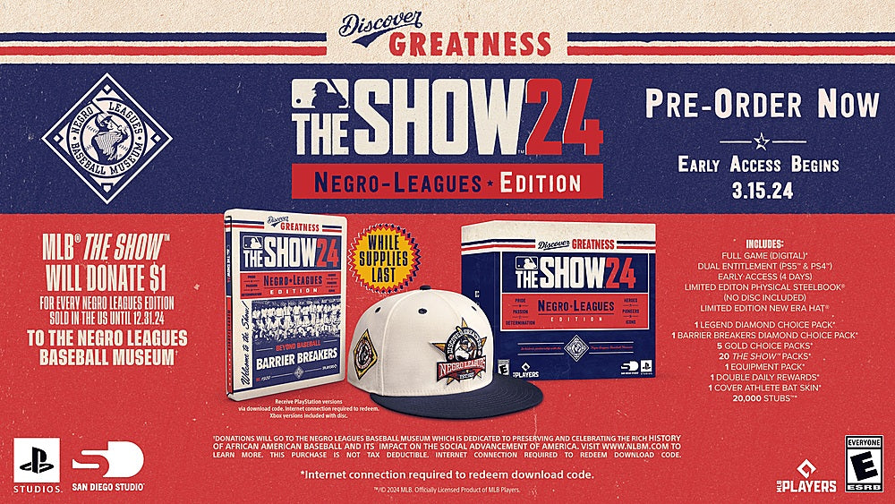 MLB The Show 24: The Negro Leagues  Edition – Dual Entitlement (PS5 & PS4) - PlayStation 5, PlayStation 4 [Digital]_1