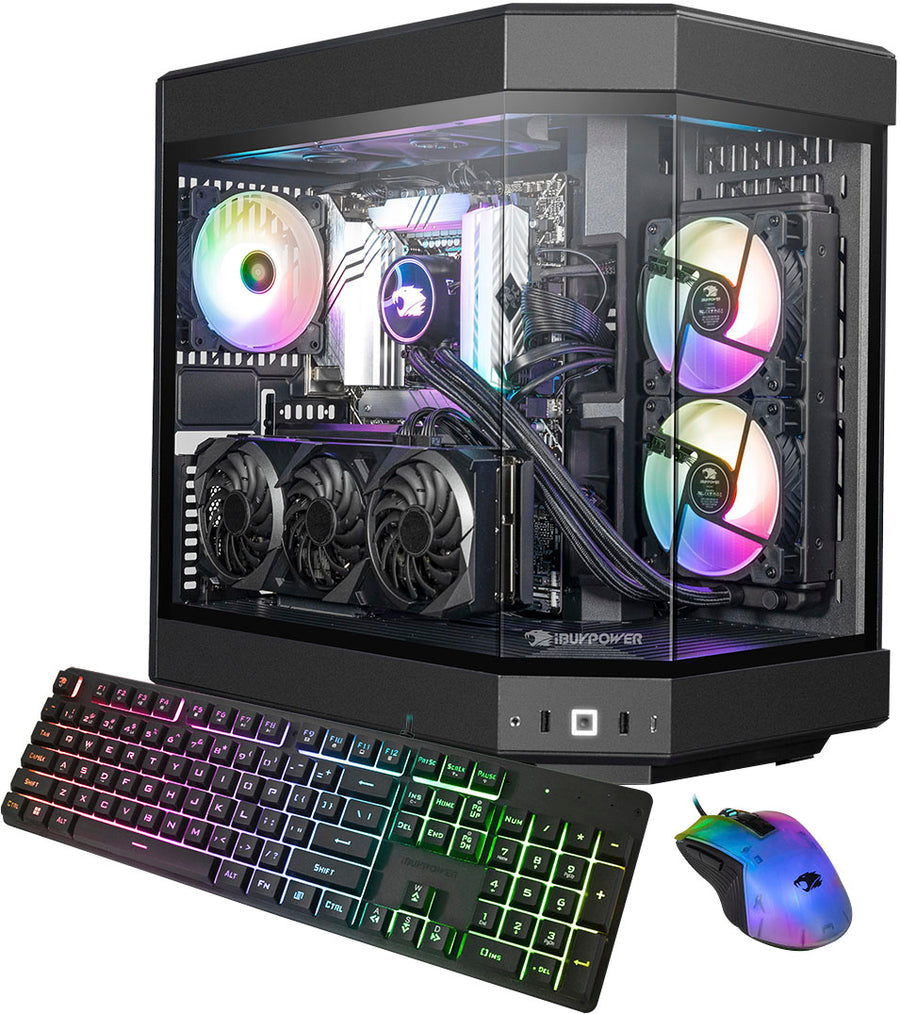 iBUYPOWER Y60 Black Gaming Desktop PC - Intel Core i9 14900KF - GeForce RTX 4070Ti Super 16GB - 32GB DDR5 RAM - 2TB NVMe - Black_0