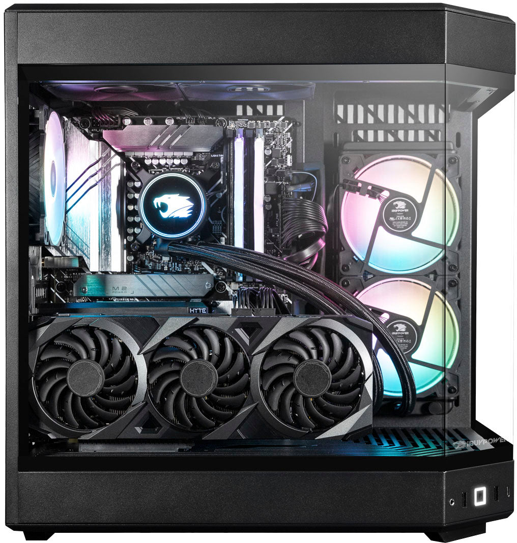 iBUYPOWER Y60 Black Gaming Desktop PC - AMD Ryzen 9 7900X - GeForce RTX 4070Ti Super 16GB - 32GB DDR5 RAM - 2TB NVMe - Black_6