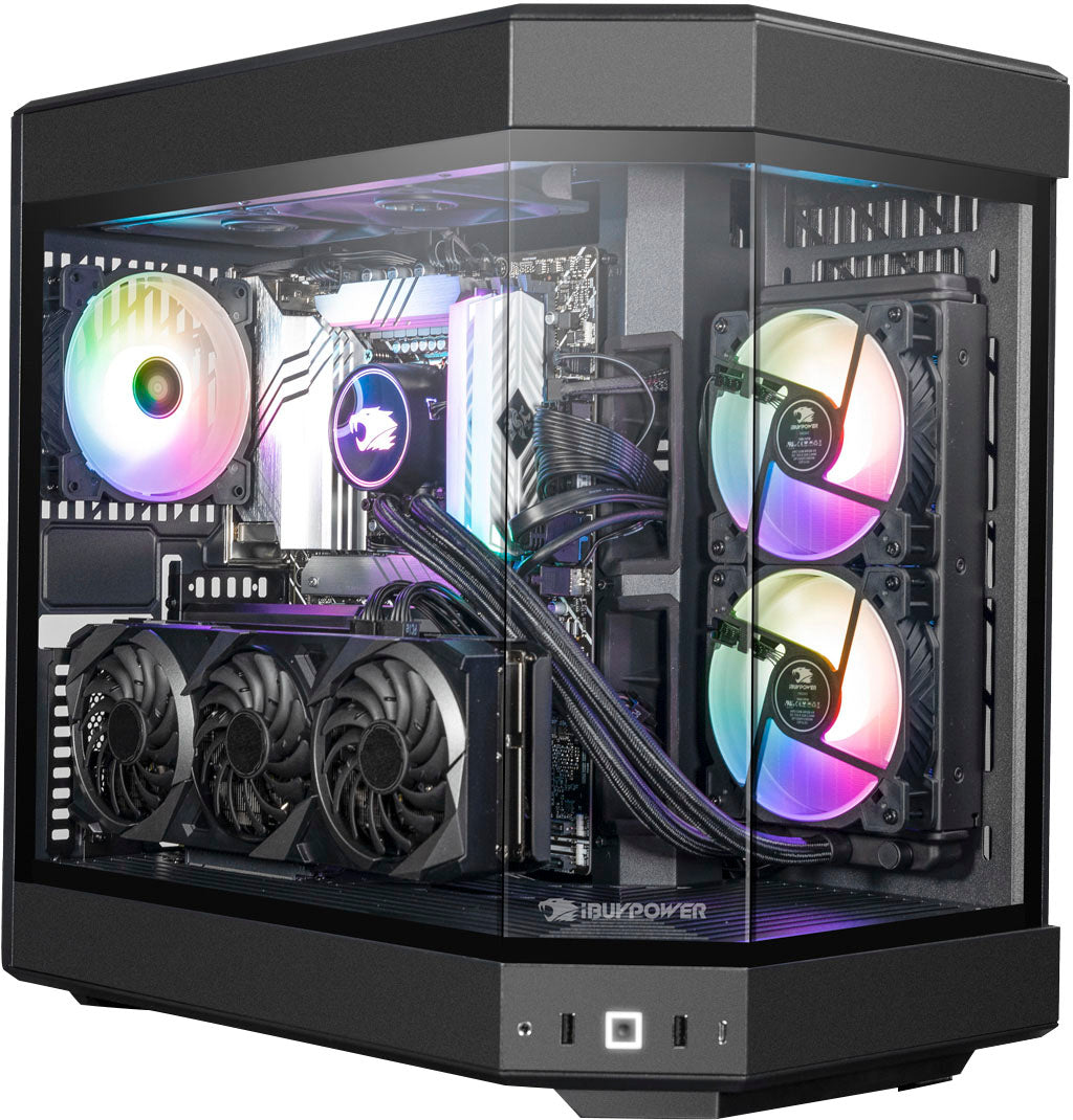 iBUYPOWER Y60 Black Gaming Desktop PC - AMD Ryzen 9 7900X - GeForce RTX 4070Ti Super 16GB - 32GB DDR5 RAM - 2TB NVMe - Black_5