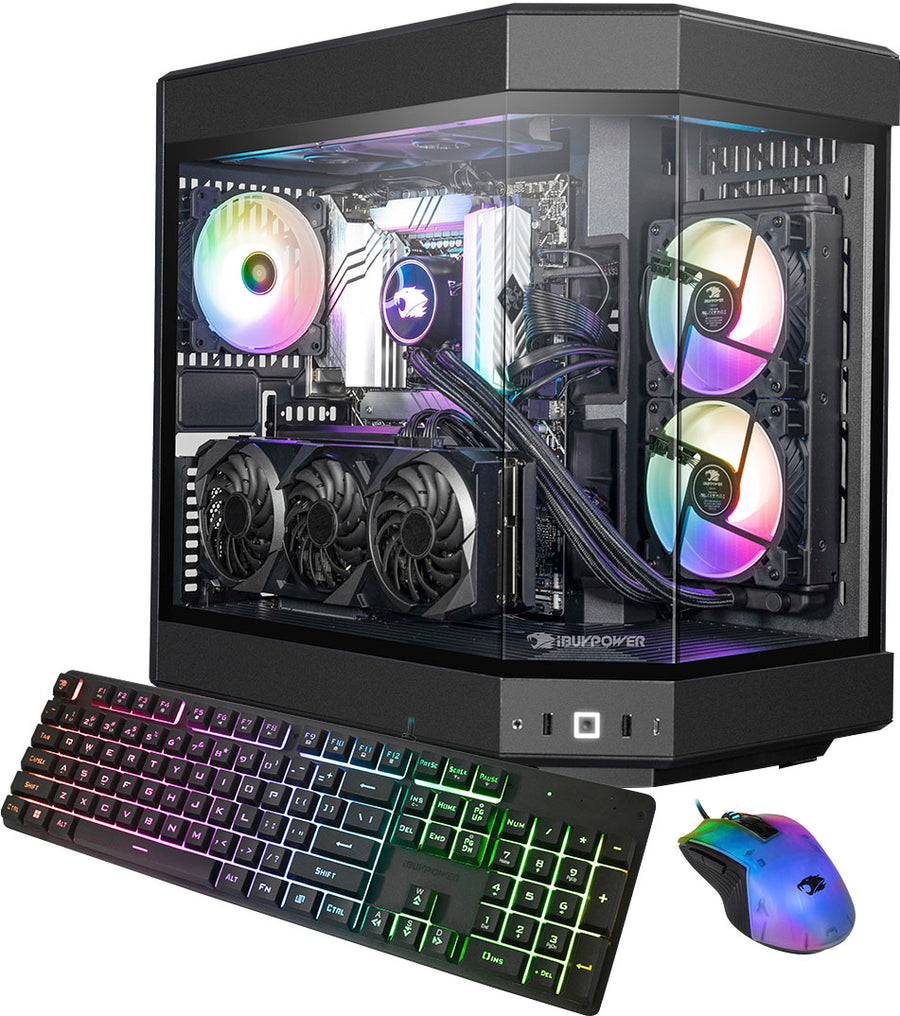 iBUYPOWER Y60 Black Gaming Desktop PC - AMD Ryzen 9 7900X - GeForce RTX 4070Ti Super 16GB - 32GB DDR5 RAM - 2TB NVMe - Black_0
