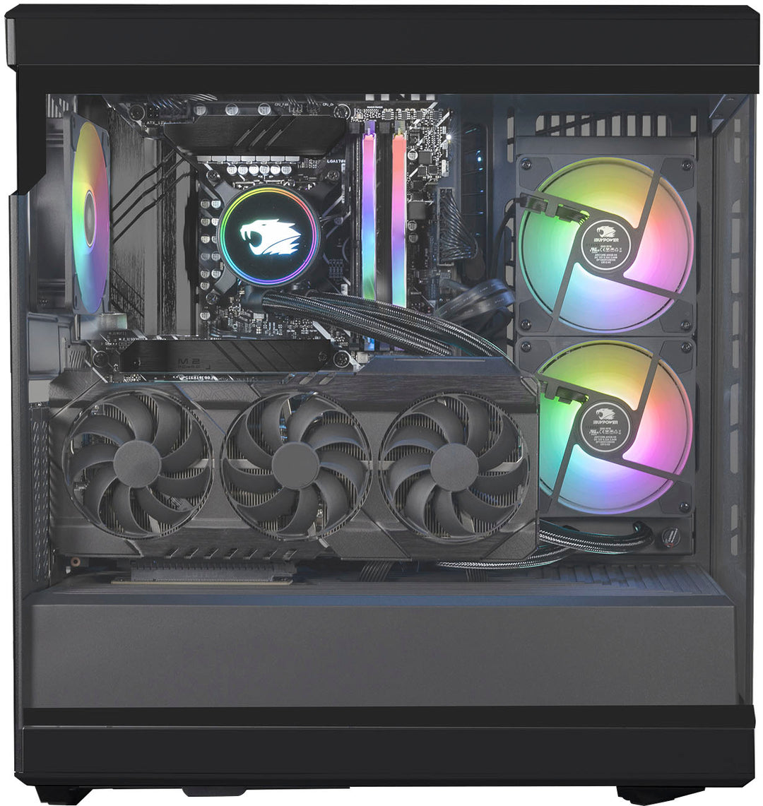 iBUYPOWER Y40 Black Gaming Desktop PC - Intel Core i7 14700F - NVIDIA GeForce RTX 4060Ti 16GB - 32GB DDR5 RAM - 2TB NVMe - Black_6