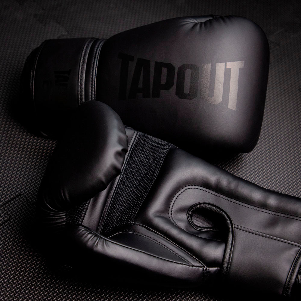 Tapout - Boxing Gloves with Mesh Palm for Men and Women - Black_1
