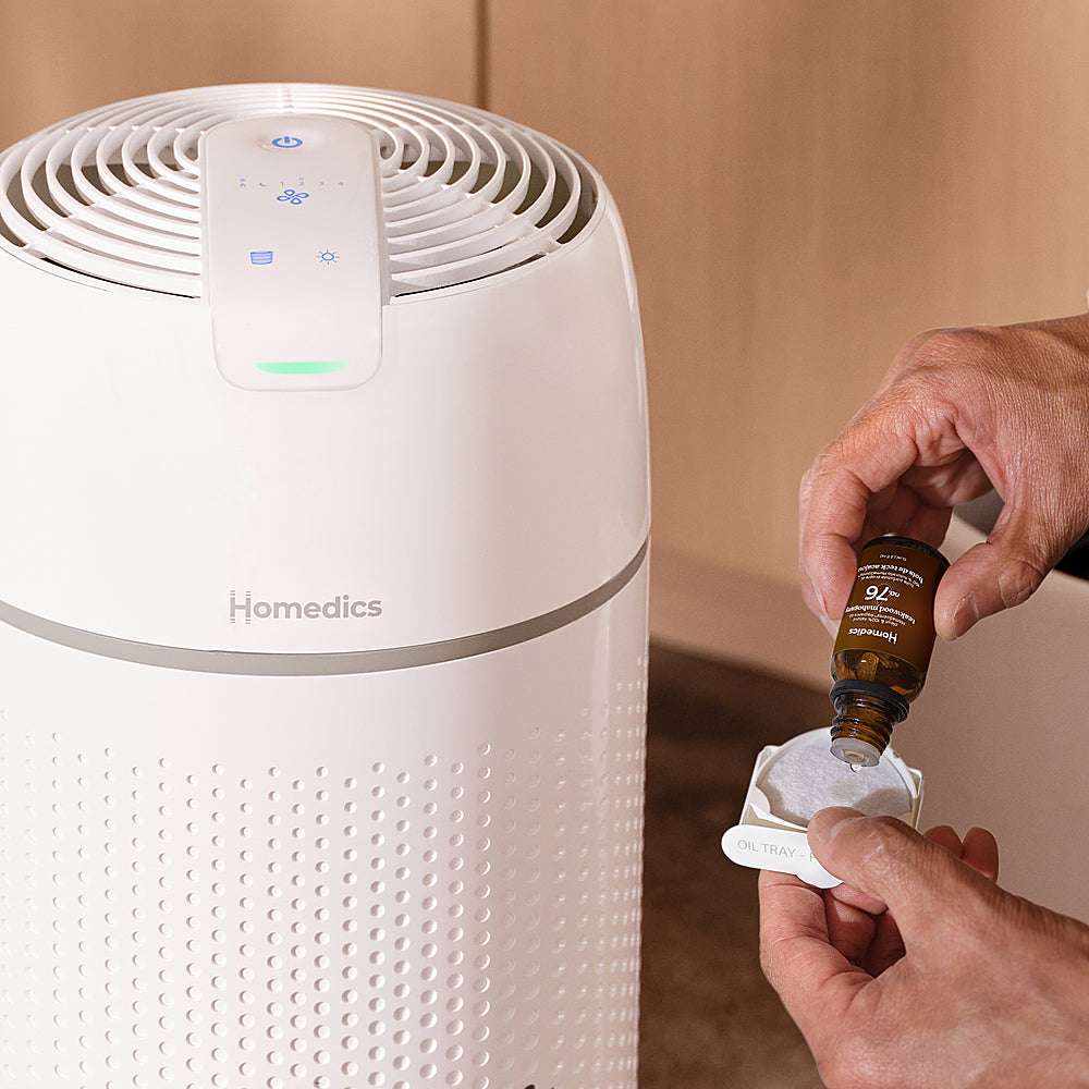 Homedics - True Hepa Large Room Air Purifier with UV-C Technology - White_4