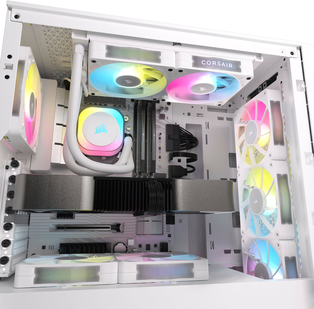 CORSAIR - iCUE LINK RX120 RGB 120mm PWM Computer Case Fan Starter Kit (3-pack) - White_5