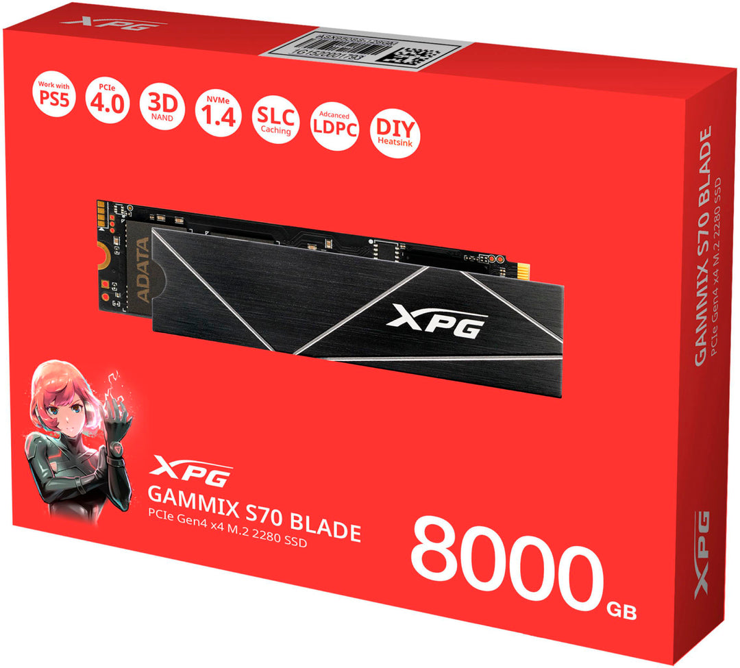 ADATA - XPG GAMMIX S70 Blade 8TB Internal SSD PCIe Gen 4x4 with Heatsink for PS5_2