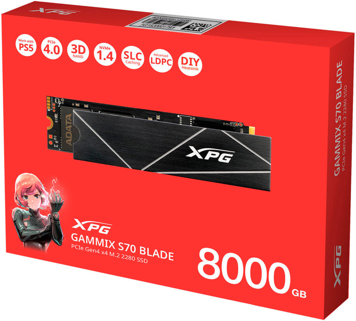 ADATA - XPG GAMMIX S70 Blade 8TB Internal SSD PCIe Gen 4x4 with Heatsink for PS5_2