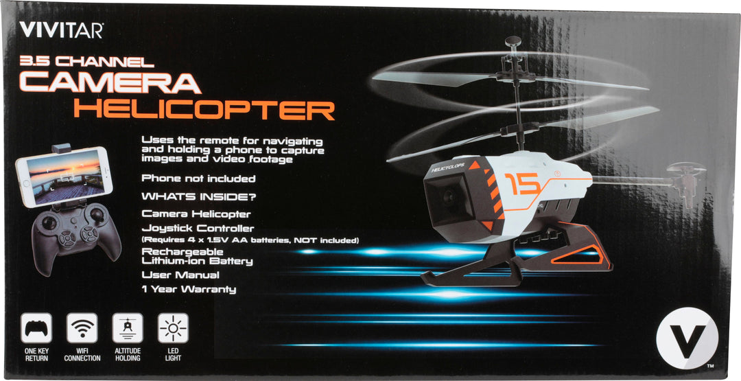 Vivitar - 3.5 Channel Camera Helicopter - Black_8