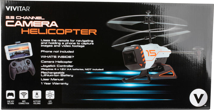 Vivitar - 3.5 Channel Camera Helicopter - Black_8