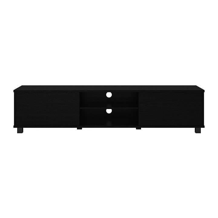 CorLiving - Hollywood Black TV Stand with Doors for TVs up to 85" - Black_0