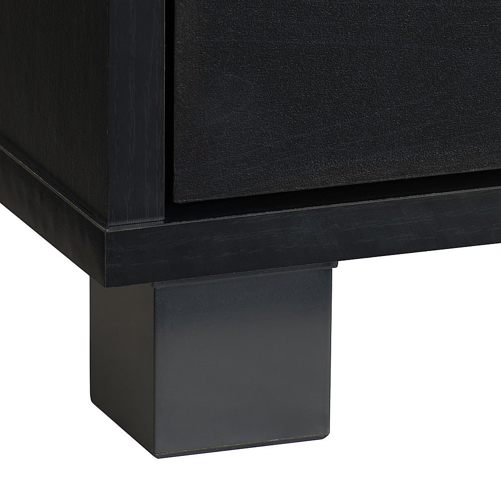 CorLiving - Hollywood Black TV Stand with Doors for TVs up to 85" - Black_5