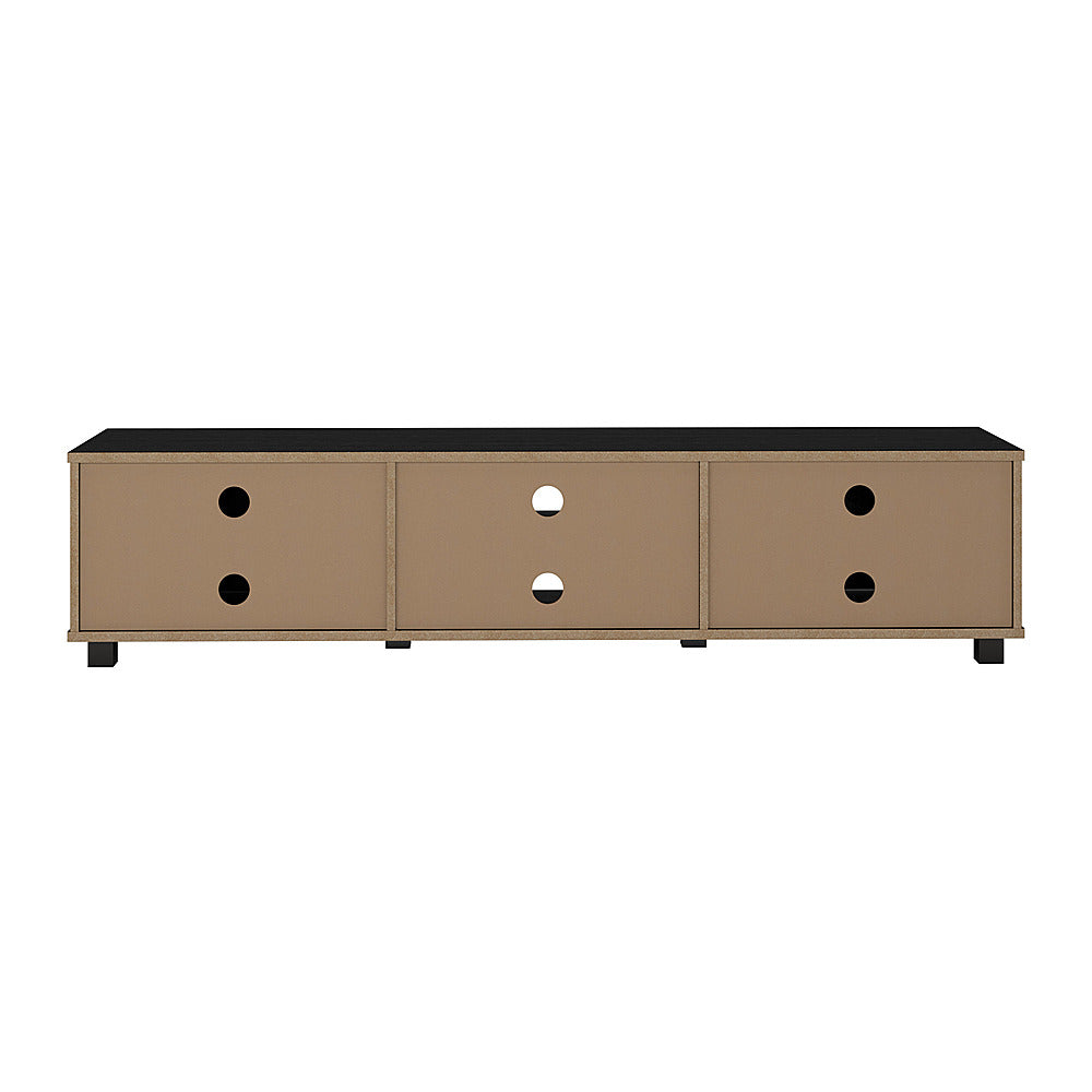 CorLiving - Hollywood Black TV Stand with Doors for TVs up to 85" - Black_1