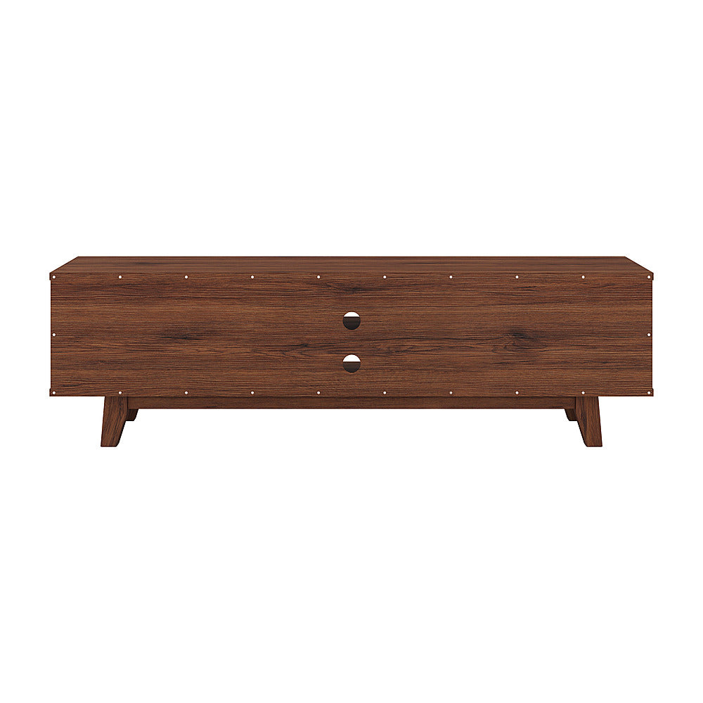 CorLiving - Fort Worth White and Brown Wood Grain Finish TV Stand for TV's up to 68" - Dark Brown_6